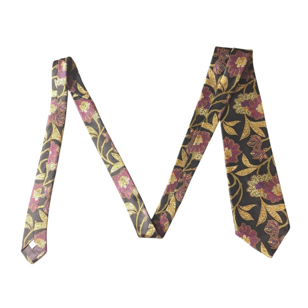 Gant Men's Tie Multicolor Floral 100% Silk Classic Made In‎ USA